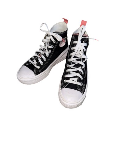 Scarpe sneakers alte Converse Chuck Taylor nere rosa All Star Move taglia 6