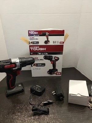 Hyper Tough 3/8in Keyless Chuck Coreless Drill 20v Max 1.5ah Drill Only Read Des - Image 1 of 4