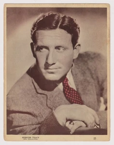 Tarjeta Premium Spencer Tracy circa 1937 grande 7x9 Aguilitas Tabaco #15 de Cuba - Imagen 1 de 2