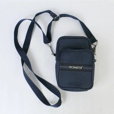 PROMASTER Padded Digital Camera Bag Black Blue Trim 5"x3" Detachable Strap - Image 1 of 4