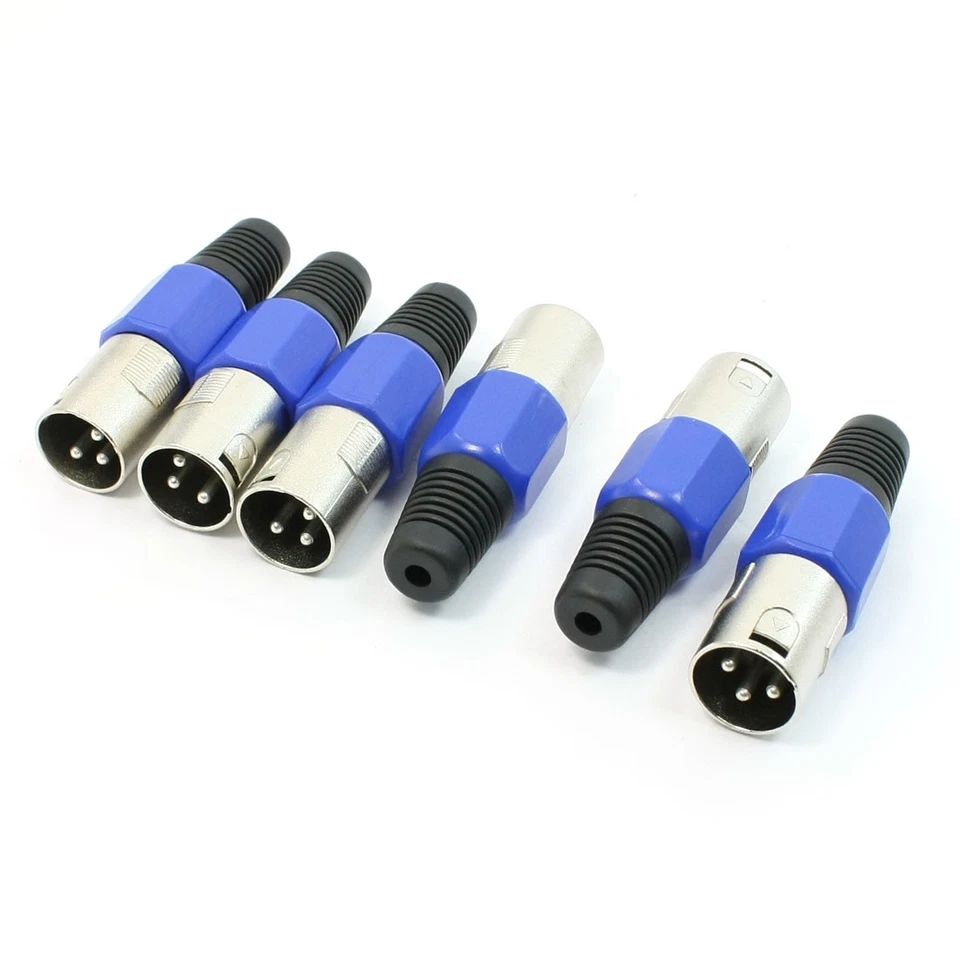 Mikrofon Mikrofon Lautsprecher 66mm 3Pin XLR Stecker Audio Kabel Stecker Blaux6 - Bild 1 von 1