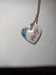 Anhänger Ofengebranntes Porzellan, "Patty" Halskette, Made in USA  - Bild 1 von 3