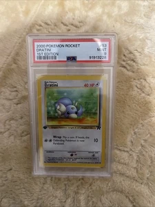 Pokemon PSA 9 MINT 1st edition Team Rocket DRATINI 53/82  Vintage - Foto 1 di 3