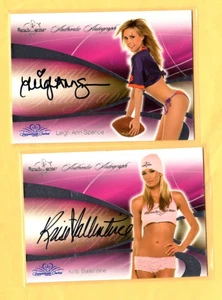 KRIS BELLENTINE & LEIGH ANN SPENCE 2008 Signature Series BENCHWARMER AUTO CARDS - Picture 1 of 2