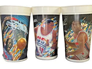Magic Jordan Malone 1992 USA Olympic Dream Team McDonald's Collector Cups Qty 3 - Picture 1 of 19