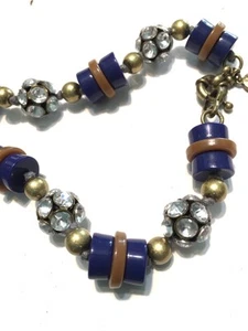 J CREW STATEMENT HALSKETTE MEHRFARBIG MIT PAVE STRASS KUGELN - Bild 1 von 4