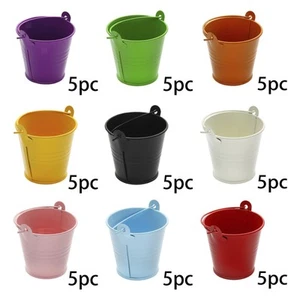5Pcs Small Metal Buckets Table Centerpiece Container with Handle Ice Buckets - Picture 1 of 58