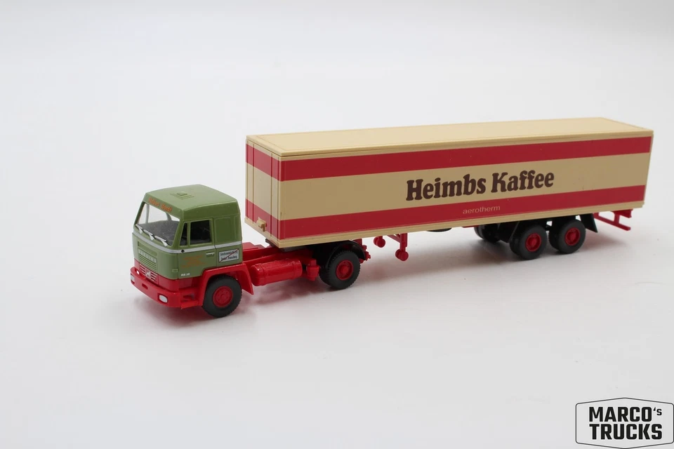 Camión semirremolque Wiking Büssing "Wandt - Heimbs Coffee" 1:87 /WI1359 Foto 1 de 1