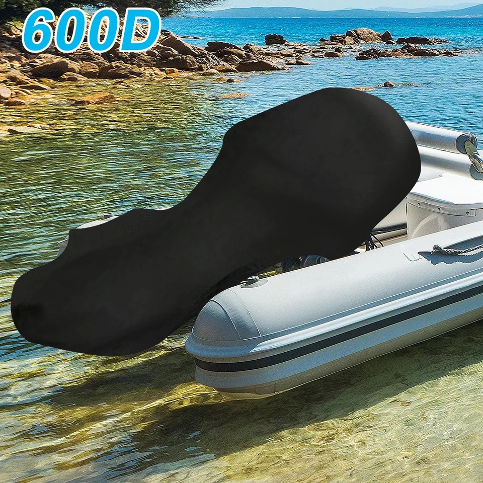 600D Oxford Stoff Motor Voll Außenborder Motorabdeckung Bis zu 30-60HP Schwarz - Bild 1 von 4