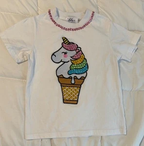 Lola + The Boys Unicorn Ice Cream Top & skirt EUC Size 6 - Picture 1 of 6