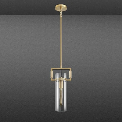 Moderna lámpara colgante isla de latón, luces colgantes de vidrio de 12", cocina dorada es... Foto 1 de 4