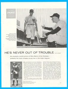 Billy Martin NY Yankees Baseball MLB Bilder Magazin Artikel 4 Seiten 1956 - Bild 1 von 8