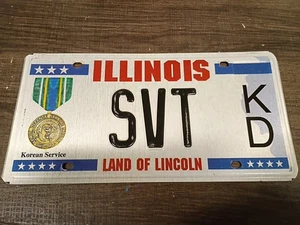 Illinois Korean Service War Veteran Custom License plate SVT Ford Lighting ? - Picture 1 of 10