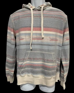 Faherty Hoodie Damen L blau Azteken Streifen Byron Bay French Terry Sweatshirt - Bild 1 von 8