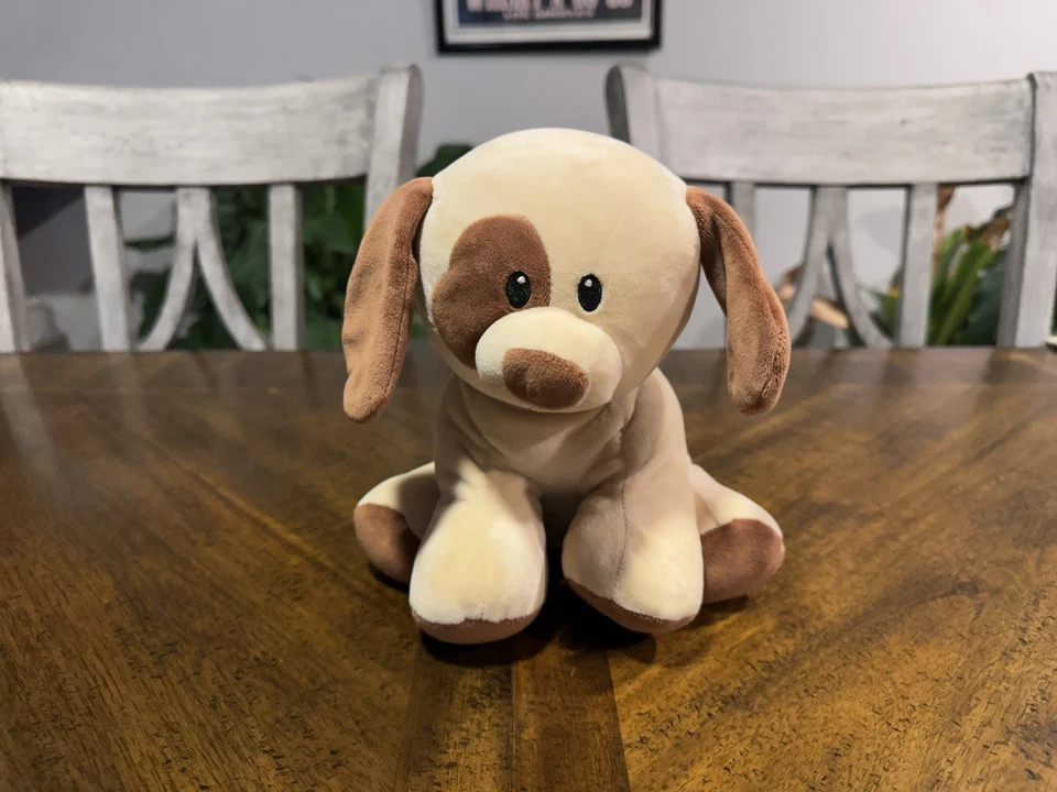 Baby Ty Velour Bumpkin Dog Plush Toy Soft Tan & Brown 6” 2017 Sewn Eyes - Image 1 of 4