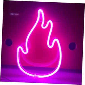 Flame Neon Sign,USB or 3-AA Battery Powered Neon Light,LED Table - Picture 1 of 7