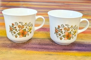 ⭐ VTG Corelle Corning Tea Cup Mug Set Indian Summer Floral Flower Coffee Retro - Picture 1 of 11