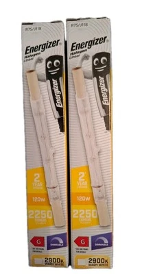 2 x Energizer LINEAR 118mm R7s 2250 Lumens Halogen Bulb 240V ( 120 W )  Dimmable - Image 1 of 3