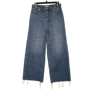 Madewell Wide Leg Crop Damen Jeans 27 Button Fly Raw Hem - Bild 1 von 10