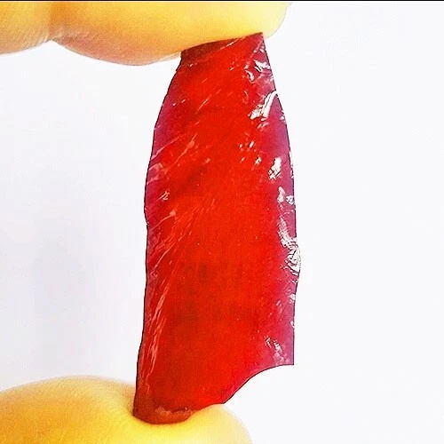 CLEAR 57 CT RED RUBY #5 CORUNDUM ROUGH LAB GROWN GEMSTONE - Image 1 of 1