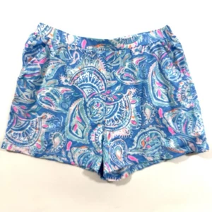 Lilly Pulitzer Cotton Shorts Girls Size Large 8 10 Blue Fish - Picture 1 of 6