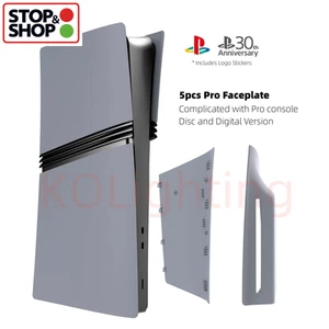 5pc Grey 30th Anniversary Faceplates for PS5 Pro Disc/Digital Console UK POST - Picture 1 of 11