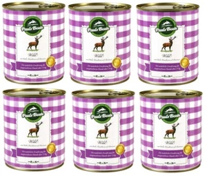 Pauls Beute Nassfutter Dosenfutter Hundefutter Set Wild 6x 800g - Bild 1 von 1