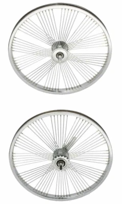 VINTAGE LOWRIDER 20" FRONT OR COASTER FAN WHEEL DAYTON 72 SPOKE 14G 3/8 AXLE CP.