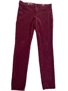 Pilcro Anthropologie Maroon Red Corduroy Pants Serif Skinny Stretch Size 29 - Picture 1 of 5