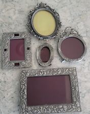 5 Marked Elite Marked Fine Pewter Picture Frames Excellent for Display