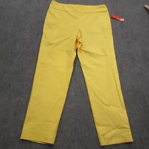 Krazy Larry Leggings Womens 14 Yellow Pants Stretch Performance Golf Pull On - Picture 1 of 8