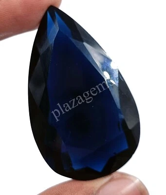 Lab Created Blue Moldavite 129.75 Ct EGL Certified Pear Shape Loose Gems 5ARZ - Image 1 of 4