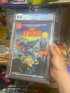 The New Teen Titans SODA COMPANIES (CGC 8.0 - DC 1983) (ITEM VIDEO!) Drug Free - Picture 1 of 3