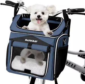 Dog Bike Basket Carrier, Expandable Foldable Soft-Sided Dog Carrier, 2 Open Door - Picture 1 of 12