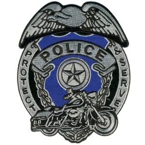 Tactical Badge Embroidered Patch 4 inch BIKER PATCH - Picture 1 of 1
