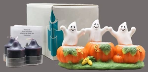 Candelabro PartyLite Ghost Trio Halloween con 3 velas PL NUEVO EN CAJA retirado vintage - Imagen 1 de 13