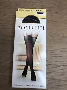 Vassarette Rücknaht schwarz Strümpfe Spitze Top Medium Neu im Karton New Old Stock - Bild 1 von 6