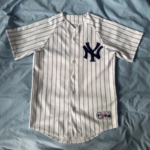 NY New York Yankees MLB Trikot Jersey Weiß M Majestic Made in Korea - Bild 1 von 5