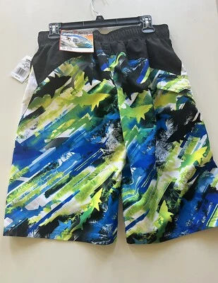 New Zeroxposur Boys XL 18 / 20 Microfiber Swimsuit Shark Swim Trunks UPF50+ - Image 1 of 3