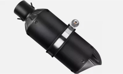 Universal 1.5"-2" Motorcycle Short Exhaust Muffler fits most motorcycles,Black - Image 1 of 4