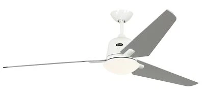 Energy saving Ceiling Fan With Light Eco Aviatos 162 CM White & Silver Grey - Image 1 of 3