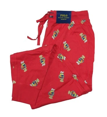 Polo Ralph Lauren Para Hombre Rojo Todo Baloncesto Polo Oso Dormir Jogger Pantalones Foto 1 de 4