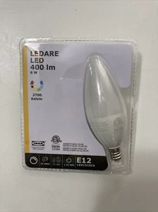 Ikea Ledare LED Bulb E12 400 lm Warm Dimming Chandelier Opal Brand New A1 - Picture 1 of 2