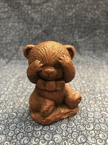 Vintage Resin Clay Baby Bear Peek A Boo - Picture 1 of 7