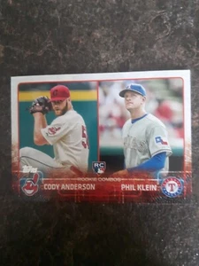 2015 Topps Updated Series Rookie Cory Anderson Phil Klein RC Card# US52 - Picture 1 of 2