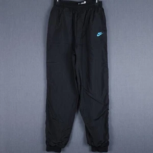 Vintage Nike Challenge Court Baggy Jogginghose Medium schwarz Stoff gefüttert Trainingshose - Bild 1 von 11