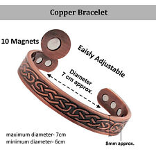 Magnetic Red Copper Therapy Cuff Bracelet Arthritis Pain Relief Health Care AU