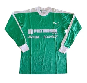 PUMA 80s FRANCE Vintage Soccer Jersey L Green Football Shirt - Picture 1 of 10