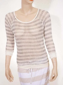 C&C California Damen weiß schwarz Streifen Strick Rundhals Pullover Sweater Oberteil S - Bild 1 von 1