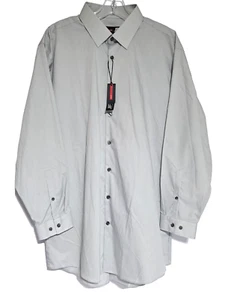 J Ferrari Button Down Shirt Men's Size XL Long Sleeve Gray Button up Slim fit - Picture 1 of 8